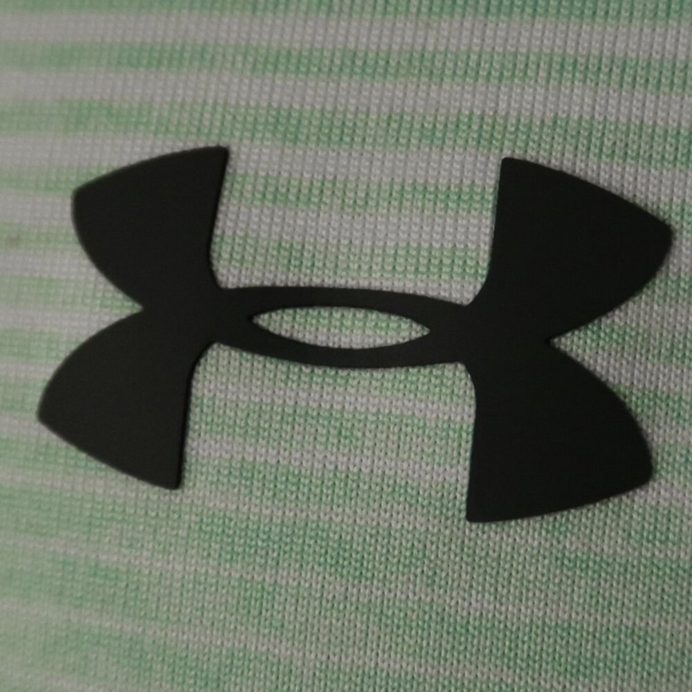 Under Armour Mint Green Striped The Playoff Polo (L) OMG! 😎